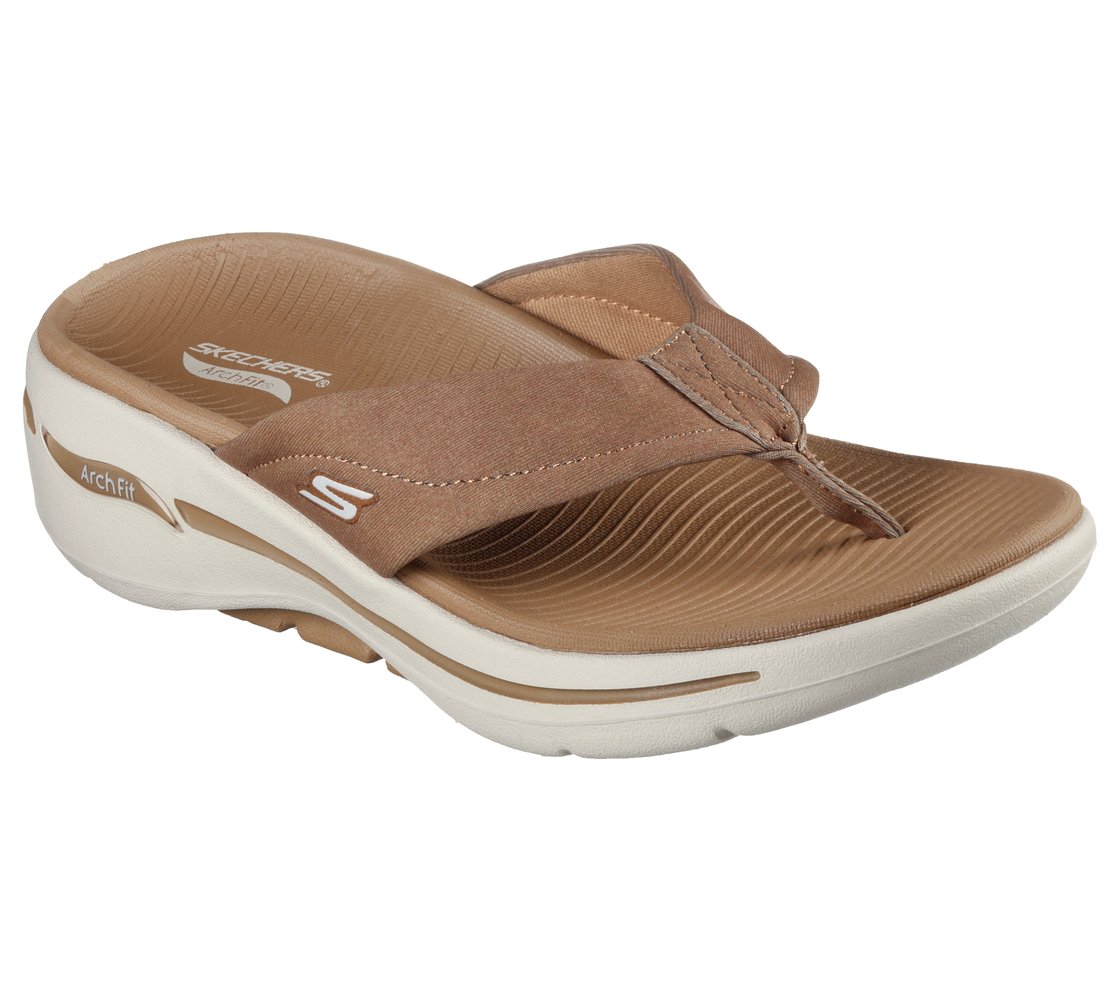 SKECHERS GO WALK ARCH FIT - ASTOUND, TAN Footwear Right View