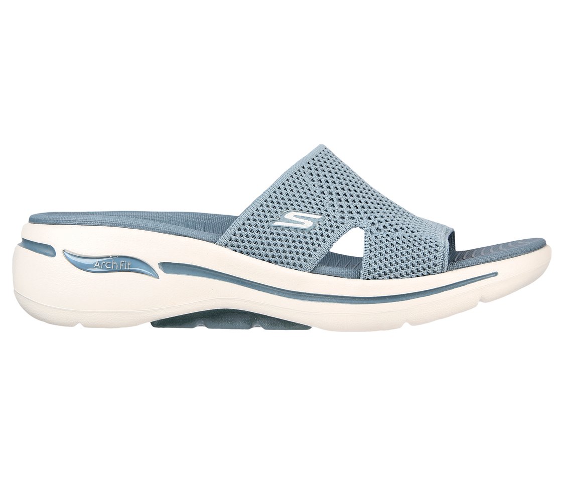 GO WALK ARCH FIT SANDAL - WOR, BLUE Footwear Lateral View