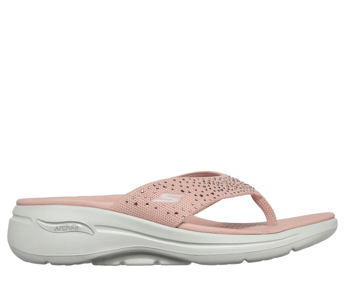 GO WALK ARCH FIT SANDAL - DAZZLE, ROSE Footwear Lateral View