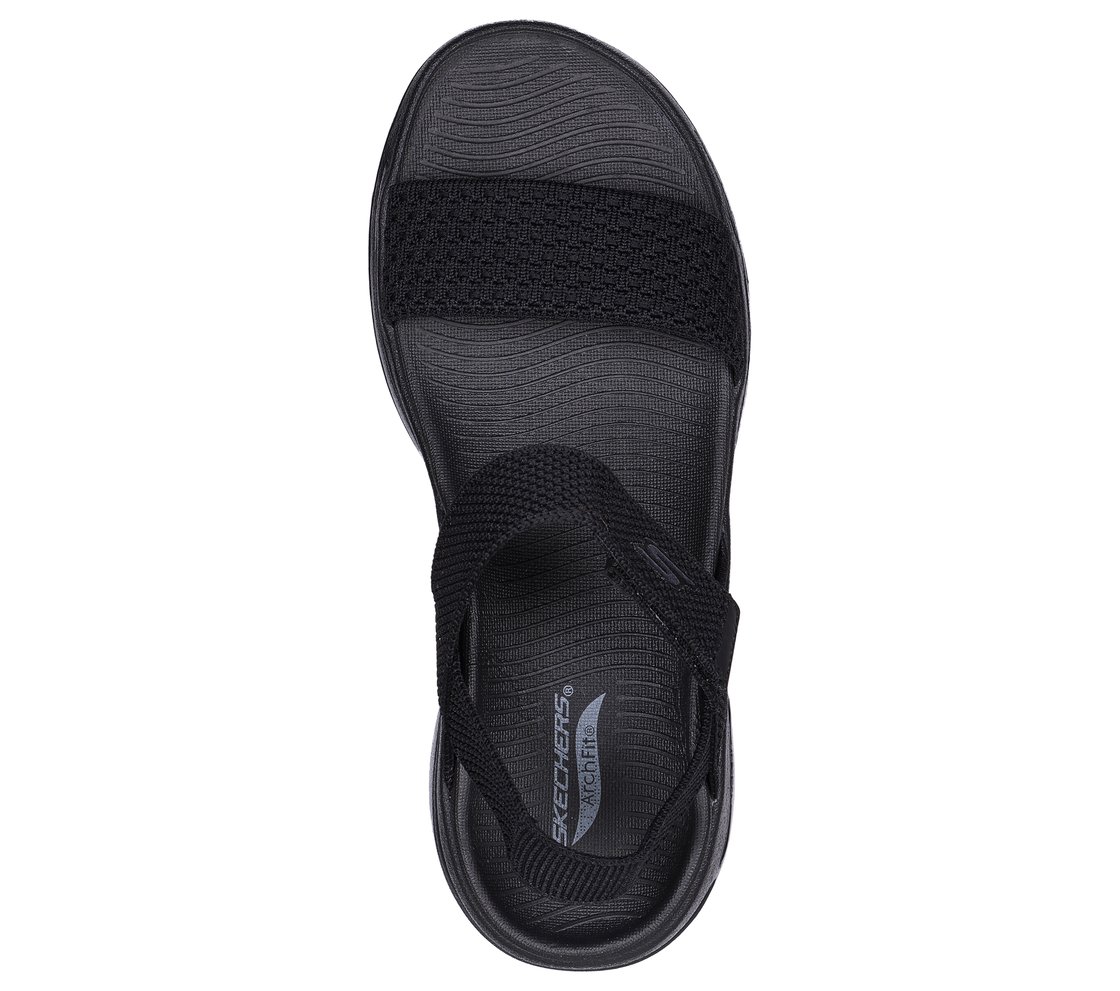 GO WALK ARCH FIT SANDAL-POLIS, BBLACK Footwear Top View