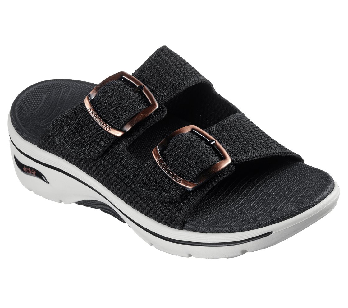 GO WALK ARCH FIT 2.0 SANDAL C, BLACK/ROSE GOLD