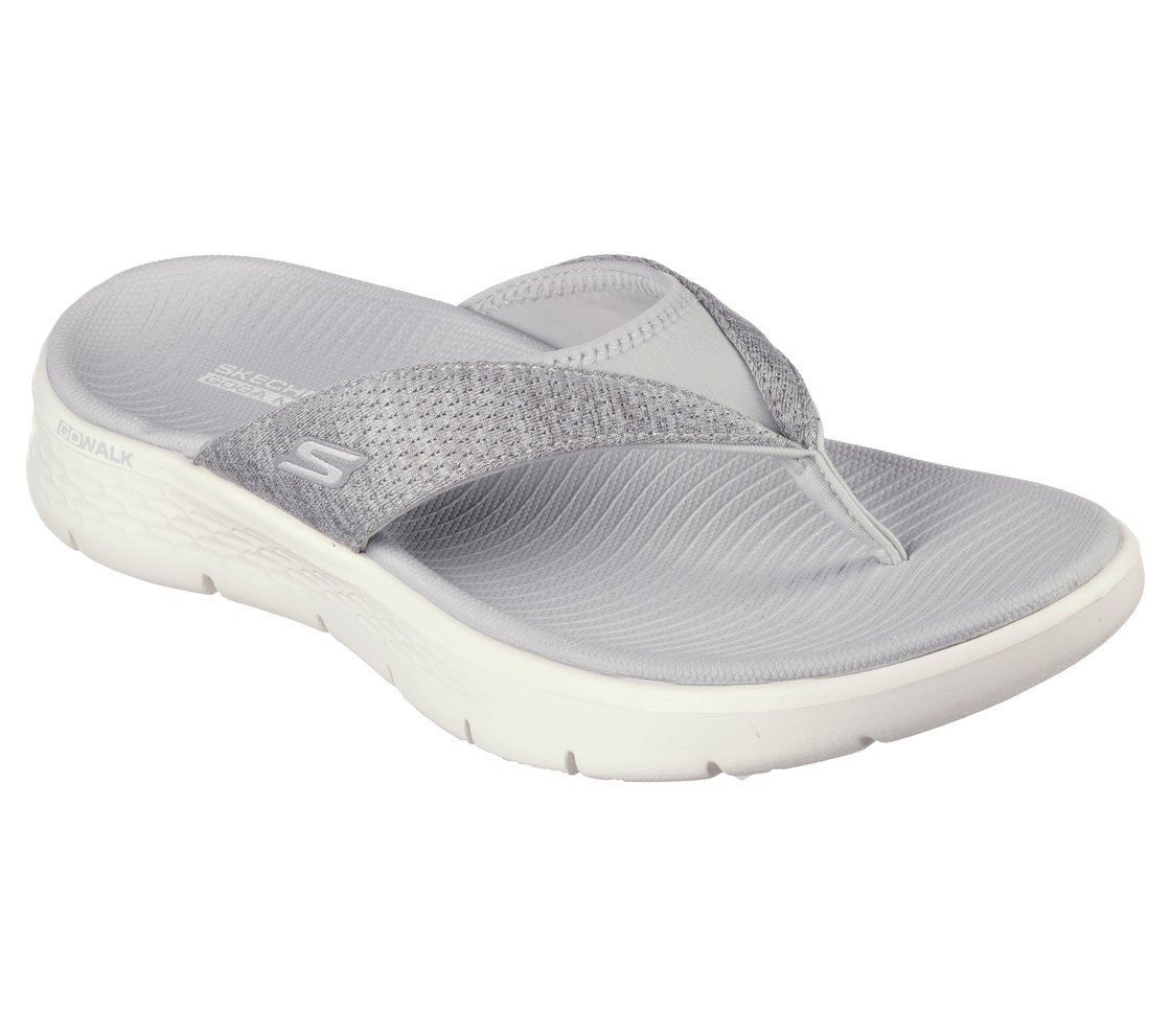 GO WALK FLEX SANDAL - SUNLIT, GRAY Footwear Lateral View
