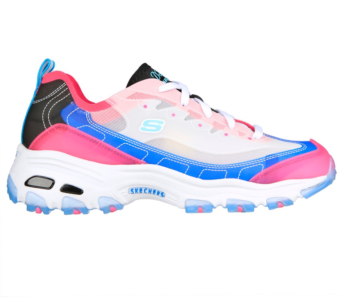 D'LITES-FRESH AIR, BLUE/HOT PINK Footwear Lateral View