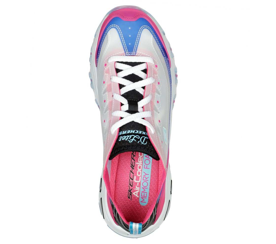 D'LITES-FRESH AIR, BLUE/HOT PINK Footwear Top View