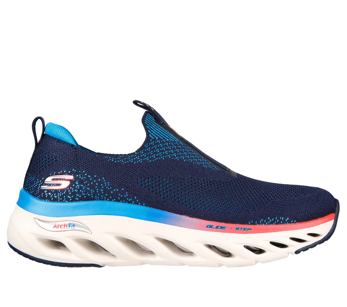 ARCH FIT GLIDE-STEP, NAVY/MULTI Footwear Lateral View