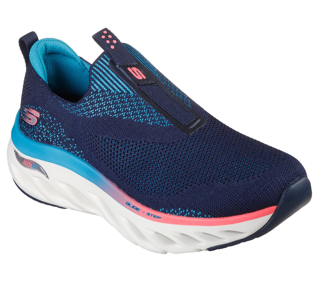 ARCH FIT GLIDE-STEP, NAVY/MULTI Footwear Right View