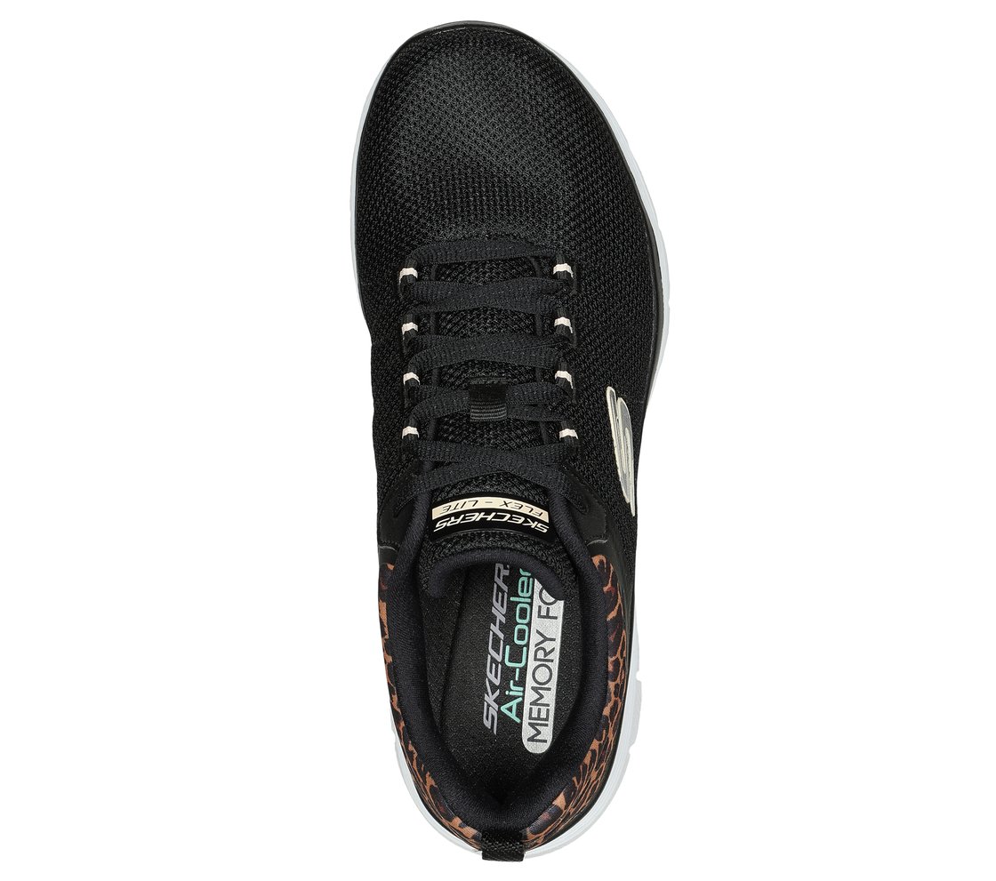 FLEX APPEAL 4.0-WILD BALLAD, BLACK/LEOPARD Footwear Top View