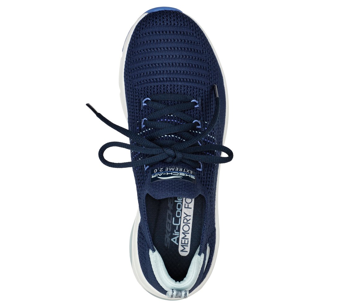 SKECH-AIR EXTREME 2.0-TIMELES, NAVY/LIGHT BLUE Footwear Top View