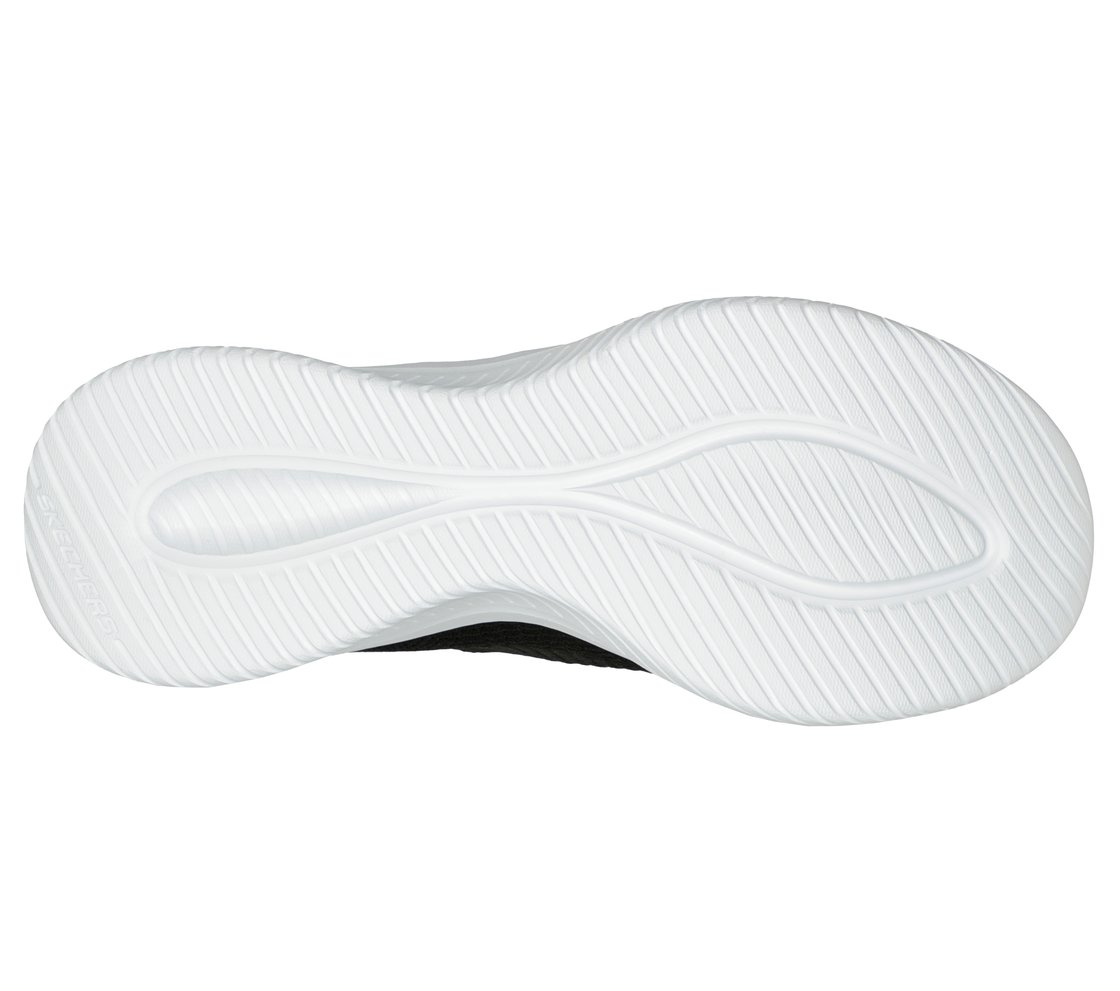 ULTRA FLEX 3.0-COZY STREAK, BLACK/WHITE Footwear Bottom View