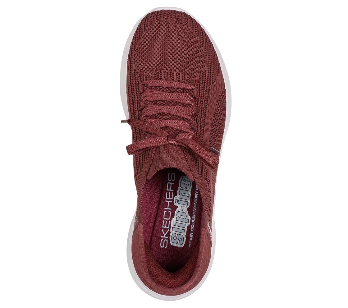 SKECHERS SLIP-INS: ULTRA FLEX 3.0 - BRILLIANT, BBURGUNDY Footwear Top View