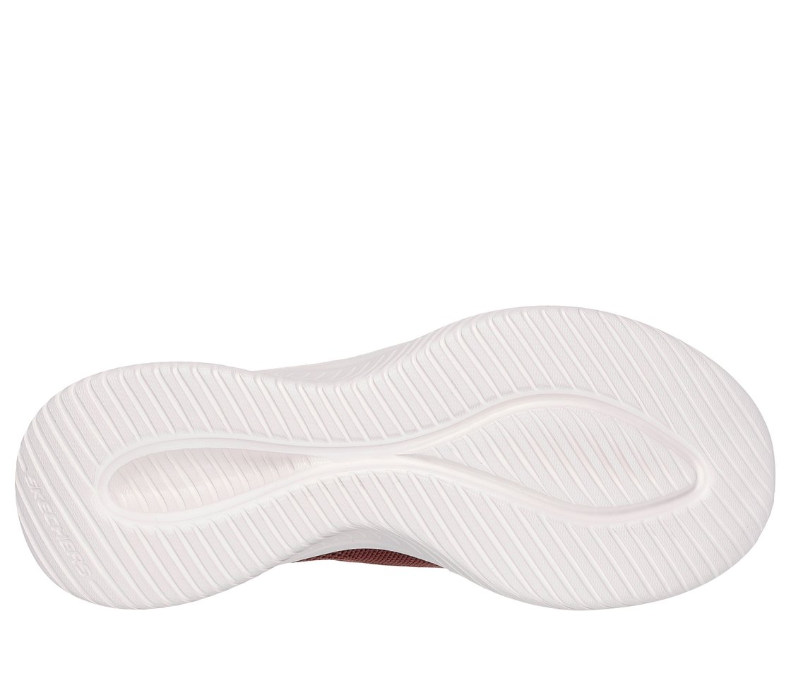 SKECHERS SLIP-INS: ULTRA FLEX 3.0 - BRILLIANT, BBURGUNDY Footwear Bottom View