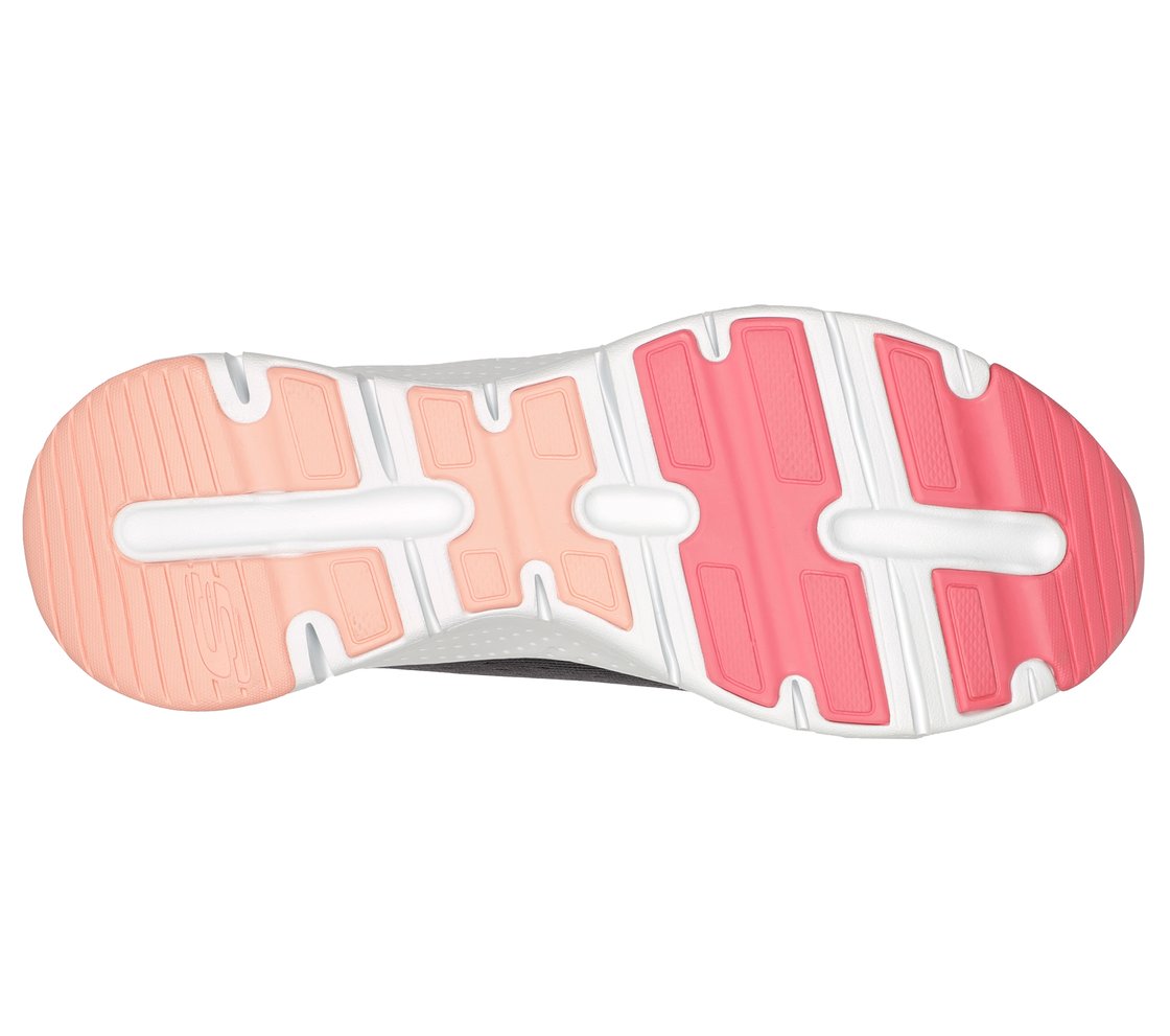ARCH FIT-INFINITY COOL, CHARCOAL/CORAL Footwear Bottom View