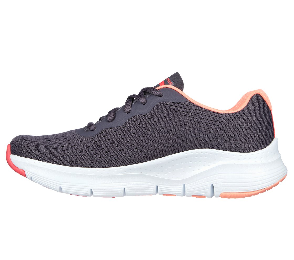 ARCH FIT-INFINITY COOL, CHARCOAL/CORAL Footwear Left View