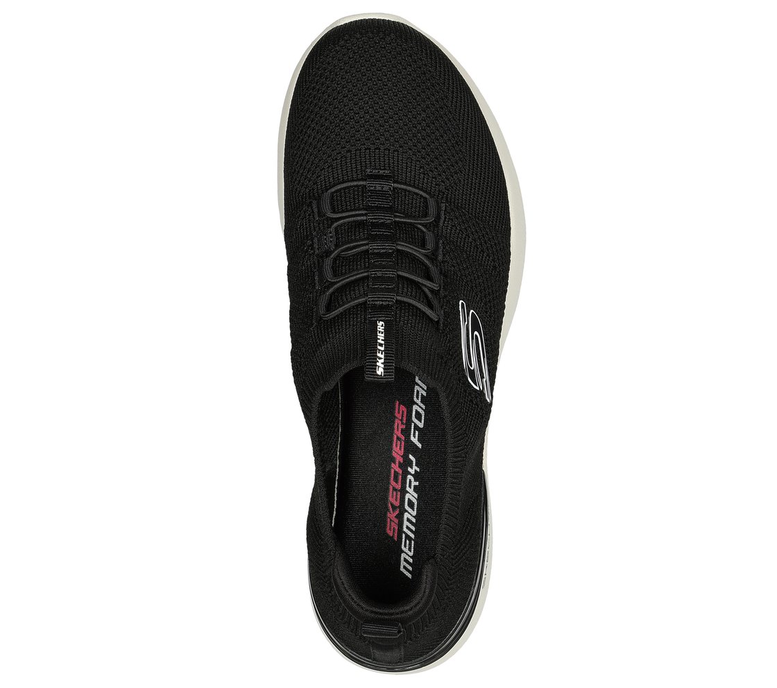 SKECH-AIR DYNAMIGHT-PERFECT S, BLACK/WHITE Footwear Top View
