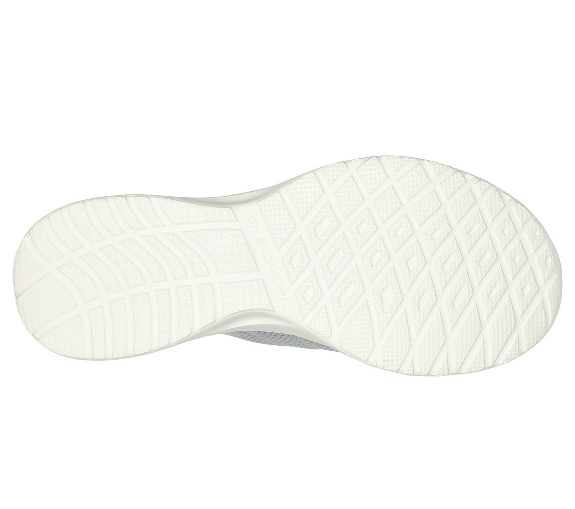 SKECH-AIR DYNAMIGHT-PERFECT S, LIGHT GREY/WHITE/LIGHT BLUE Footwear Bottom View