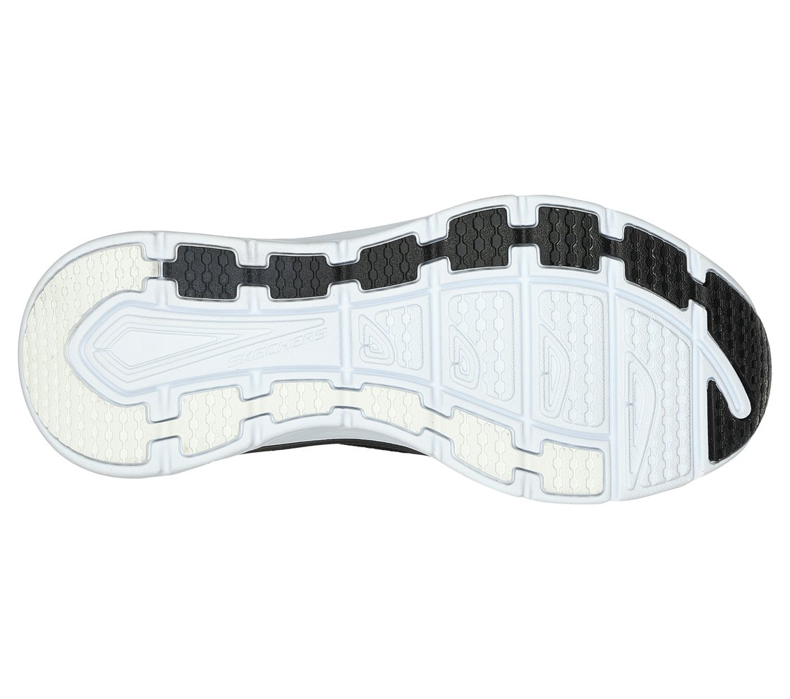 Skechers Slip-ins Relaxed Fit&reg;: D'Lux Walker - Homebound, BLACK/WHITE Footwear Bottom View
