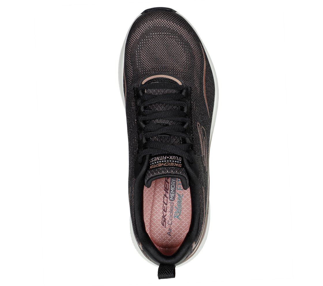 D'LUX FITNESS-PURE GLAM, BLACK/ROSE GOLD Footwear Top View