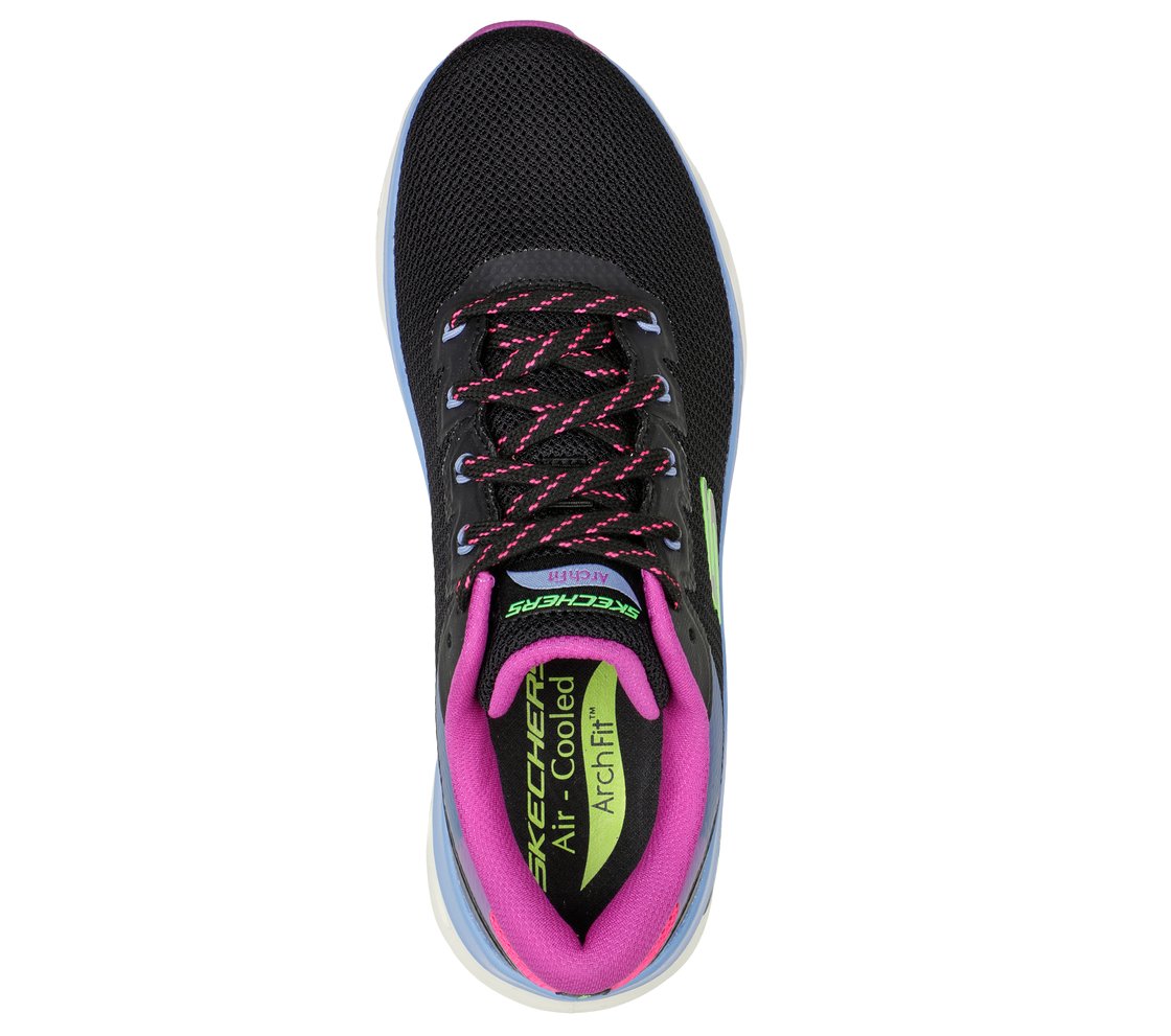 ARCH FIT GLIDE-STEP-HIGHLIGHT, BLACK/MULTI Footwear Top View
