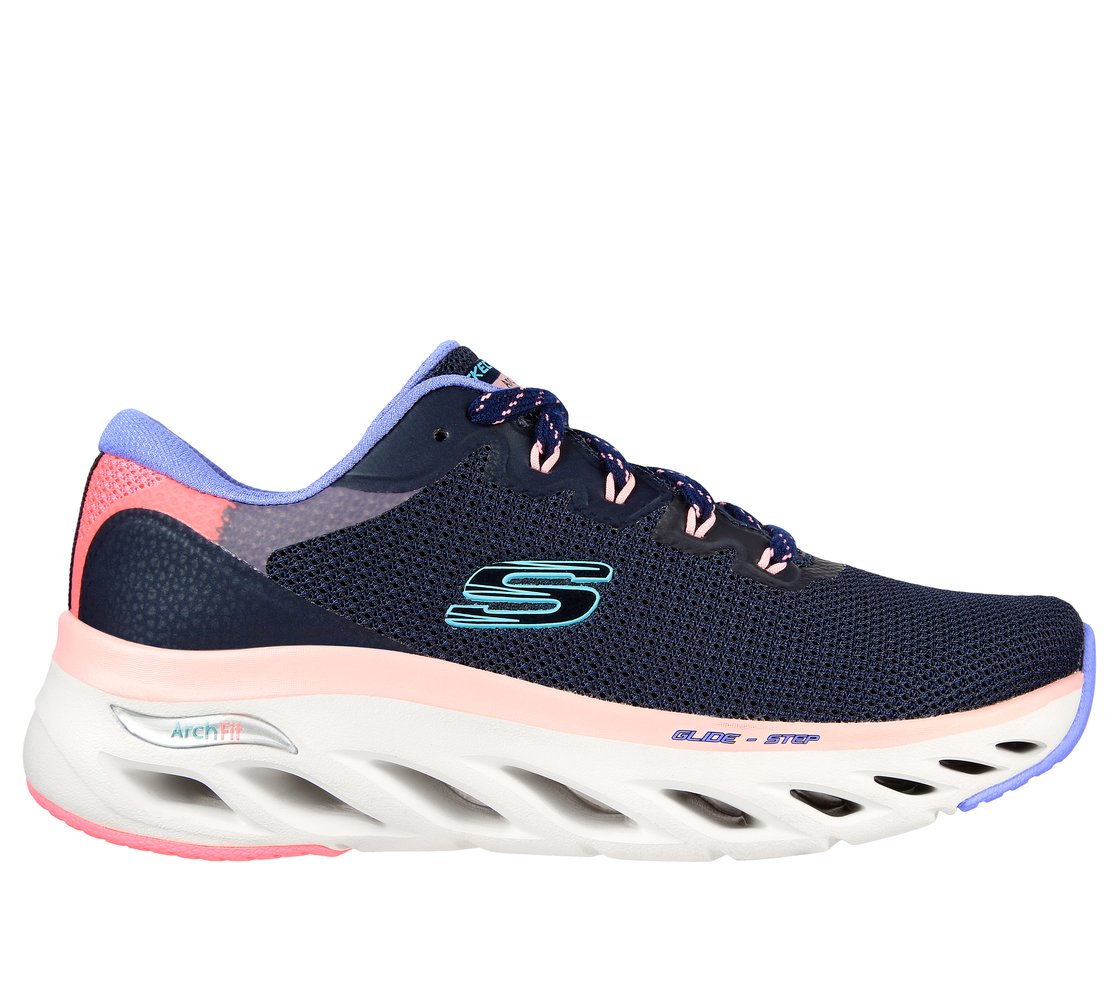 ARCH FIT GLIDE-STEP-HIGHLIGHT, NAVY/MULTI Footwear Lateral View