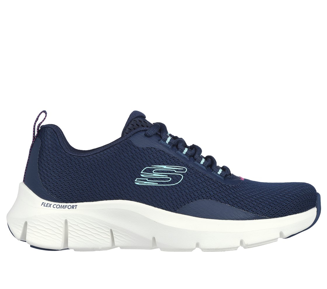 FLEX COMFORT, NAVY/PURPLE Footwear Lateral View