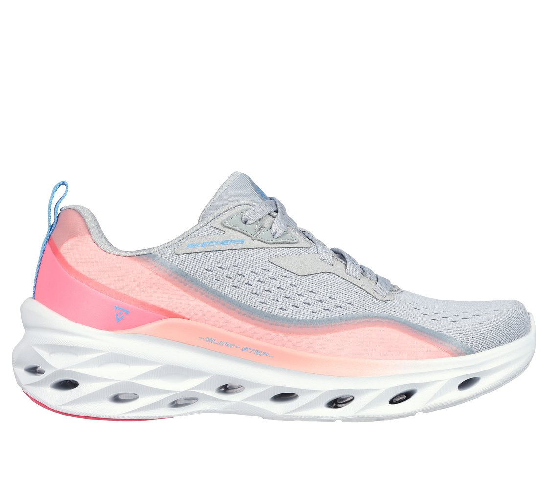 GLIDE-STEP SWIFT - QUICK FLAS, LIGHT GREY/CORAL Footwear Lateral View