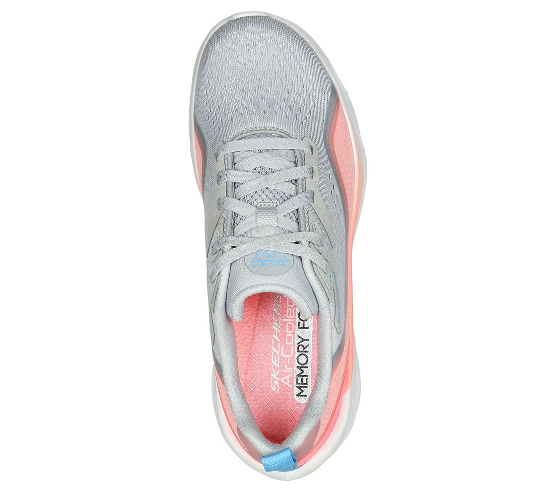 GLIDE-STEP SWIFT - QUICK FLAS, LIGHT GREY/CORAL Footwear Top View