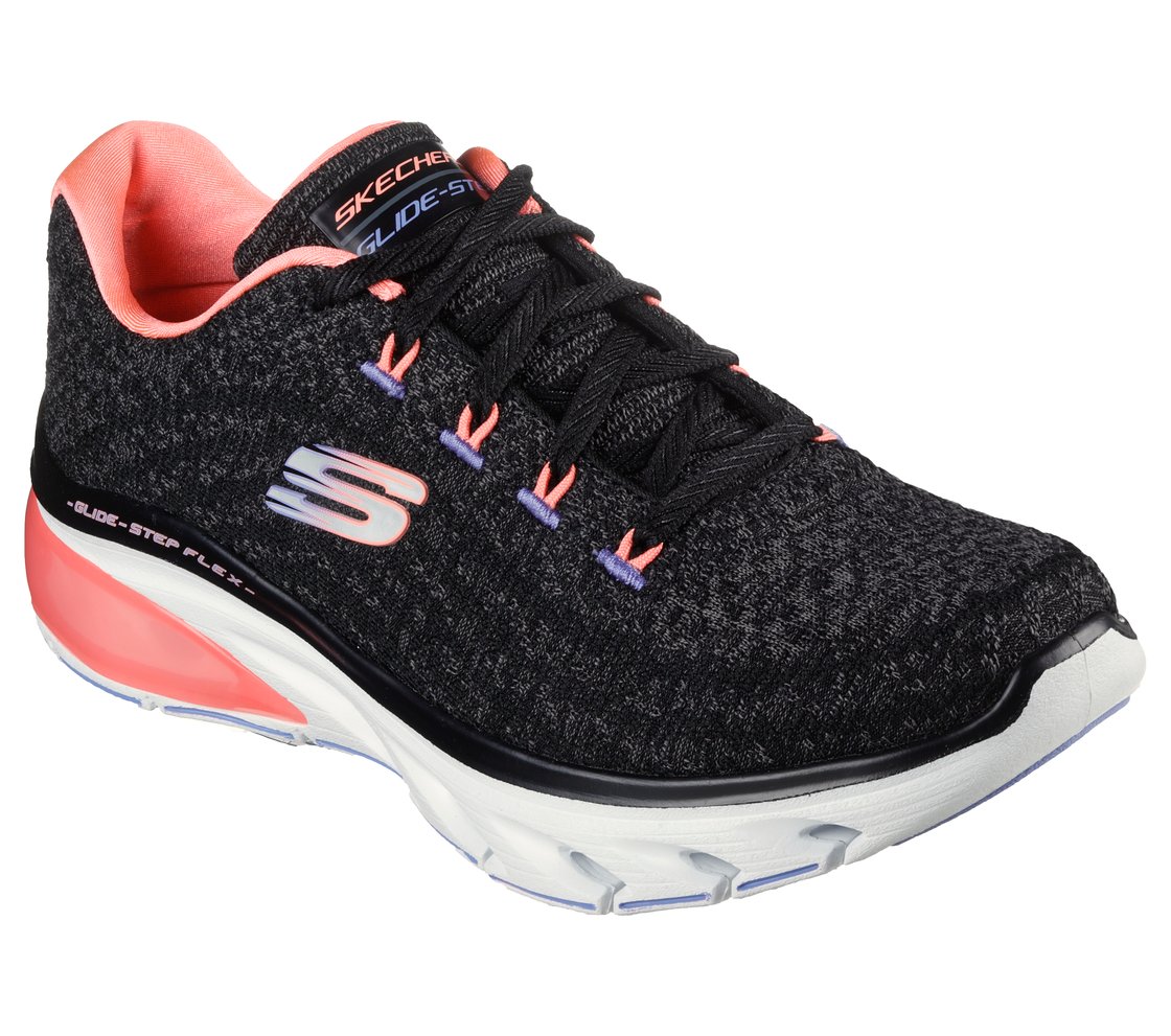 GLIDE-STEP FLEX AIR, BLACK/MULTI Footwear Lateral View