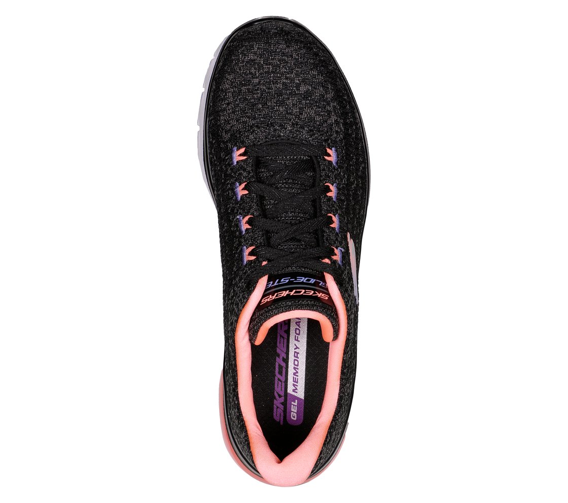 GLIDE-STEP FLEX AIR, BLACK/MULTI Footwear Top View