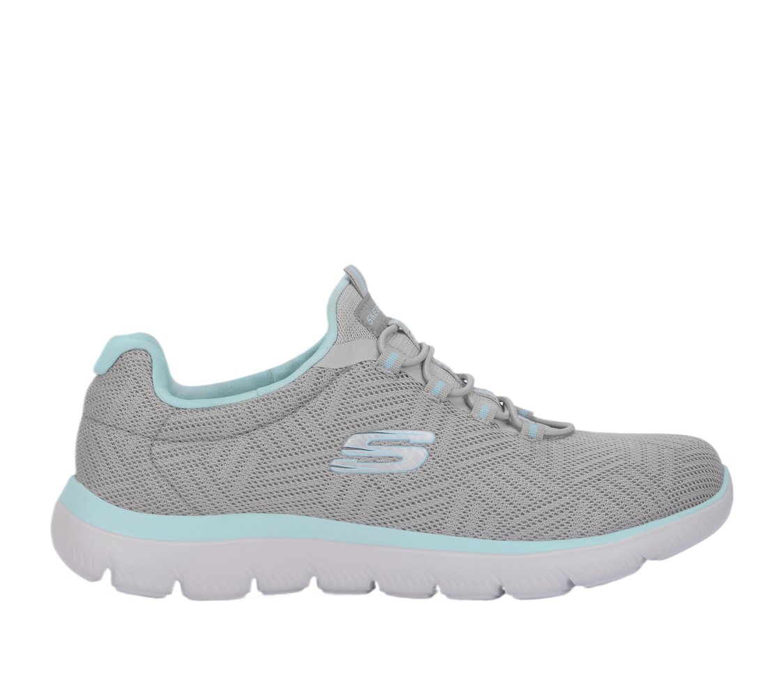 SUMMITS - ARTISTRY CHIC, GRAY/LIGHT BLUE Footwear Lateral View