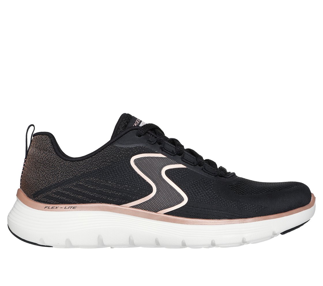 FLEX APPEAL 5.0-LUXE GLOW, BLACK/ROSE GOLD Footwear Lateral View
