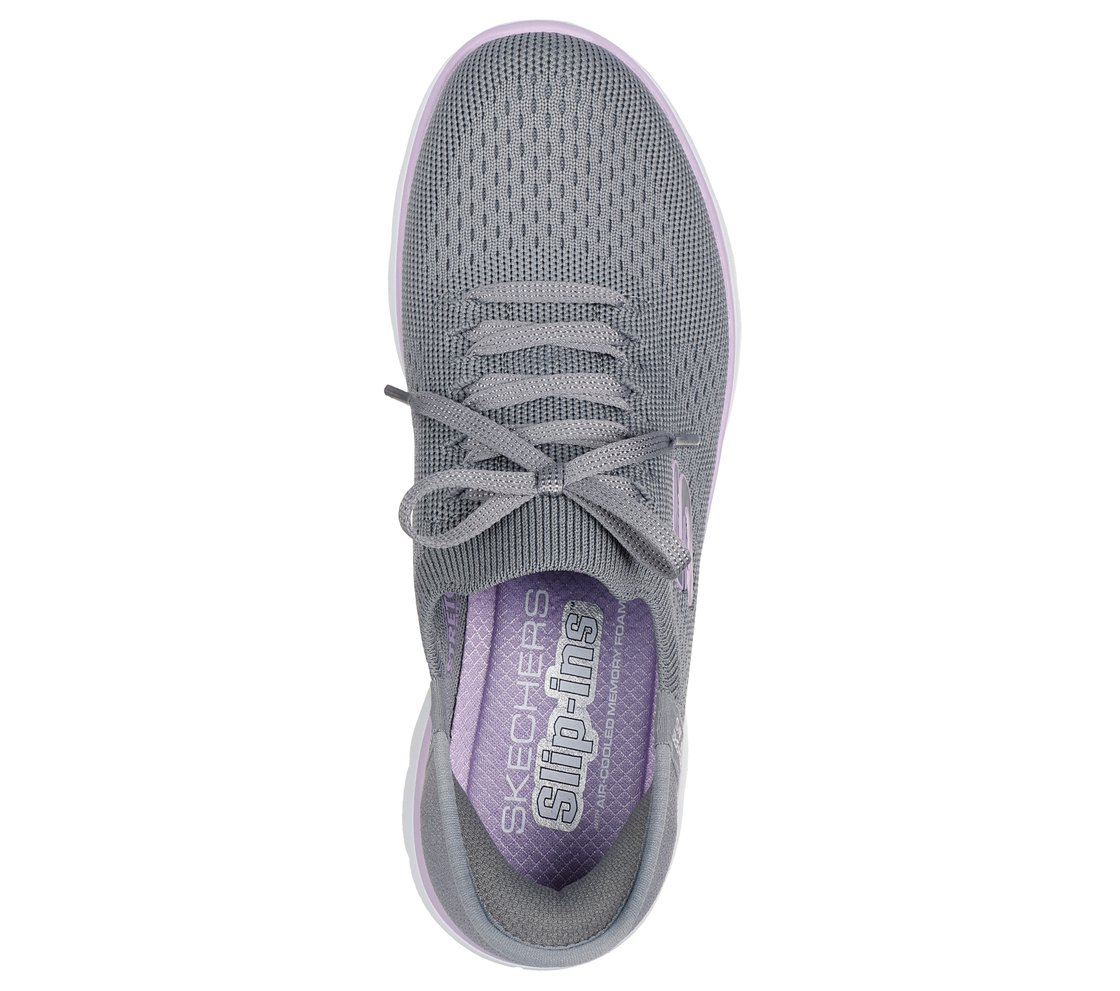 SUMMITS-NEW DAILY, GREY/LAVENDER Footwear Top View