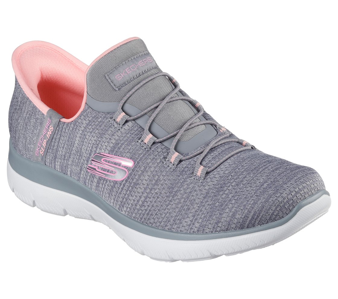 SUMMITS-EVERYDAY SET, GRAY/CORAL Footwear Right View