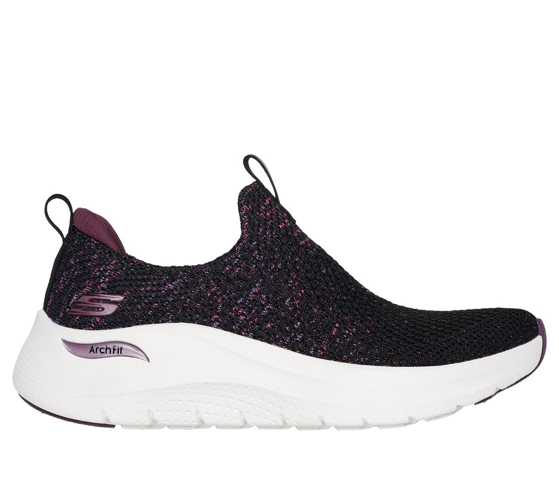 ARCH FIT 2.0-SHEER SHIMMER, BLACK/PURPLE Footwear Lateral View