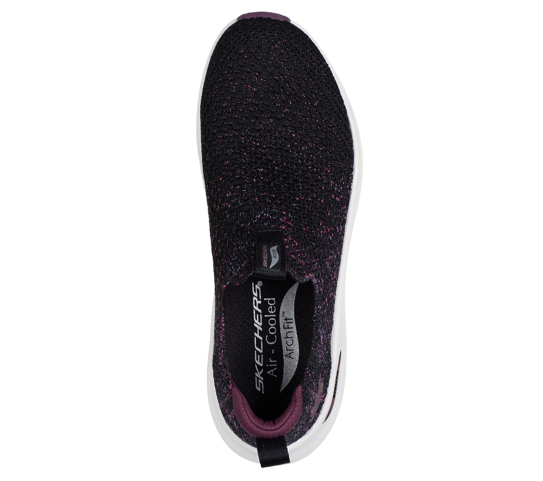 ARCH FIT 2.0-SHEER SHIMMER, BLACK/PURPLE Footwear Top View