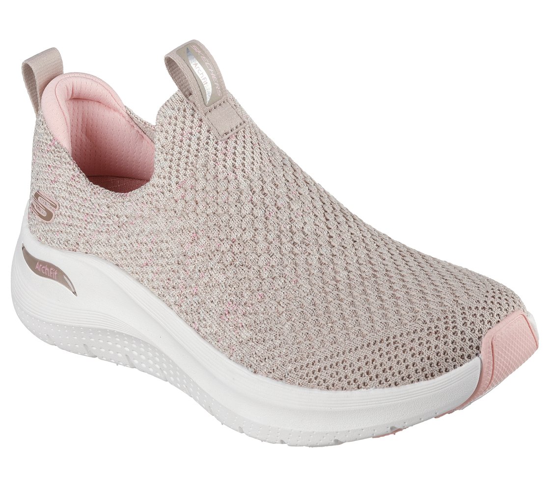ARCH FIT 2.0-SHEER SHIMMER, TAUPE/PINK Footwear Right View