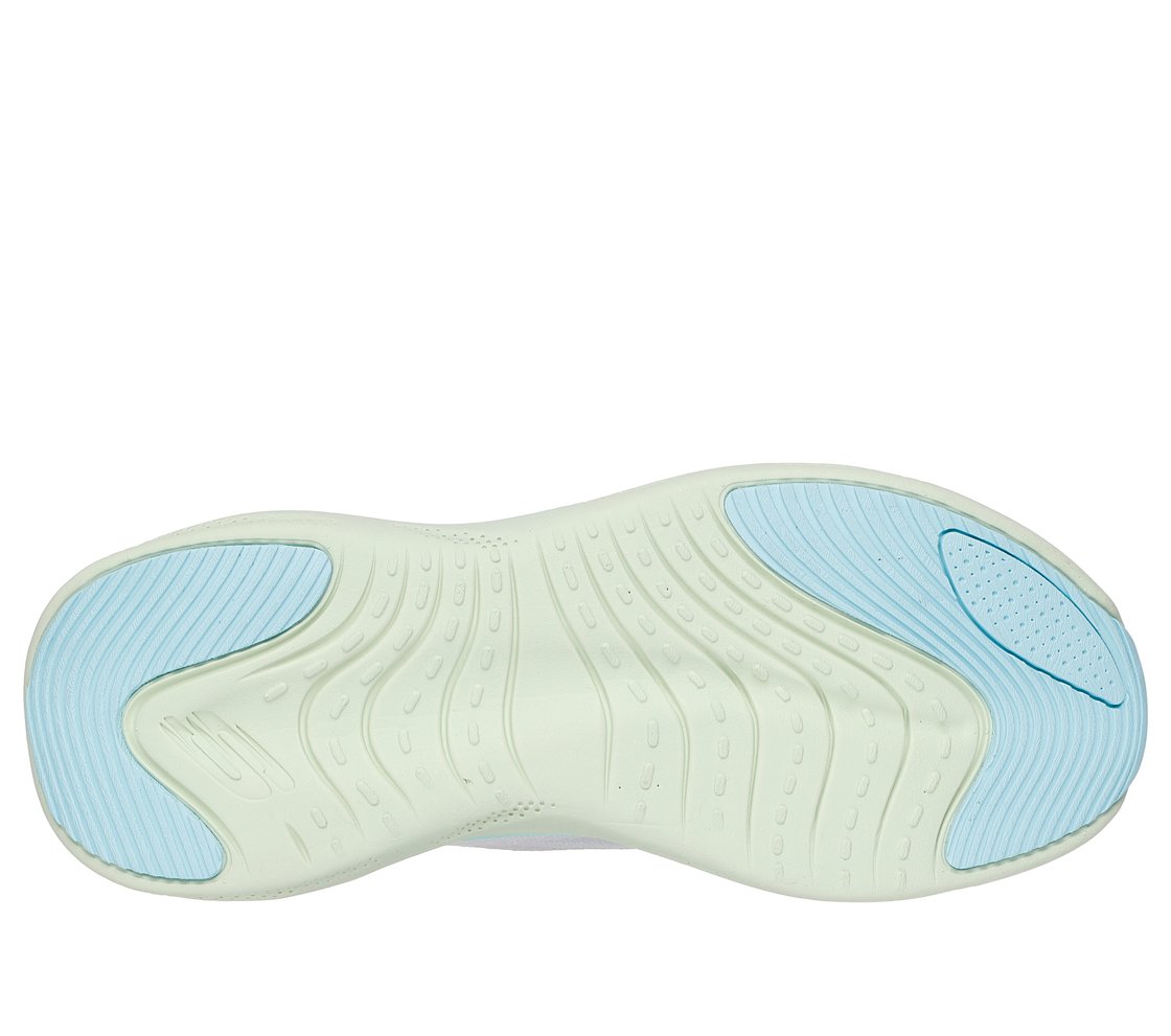 SKECH CLOUD-PERFECTLY PLUSH, LIGHT GRAY/MULTI Footwear Bottom View