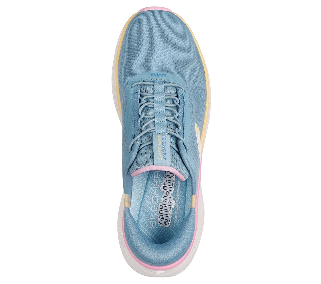 SKECH CLOUD-PERFECTLY PLUSH, SLATE/PINK