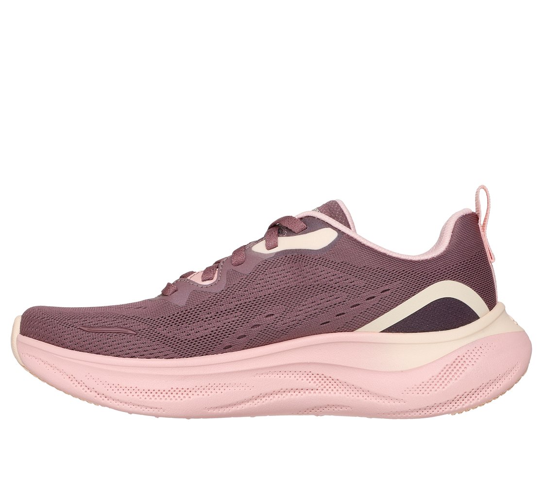 SKECH CLOUD-GENTLE GLOW, BURGUNDY Footwear Left View