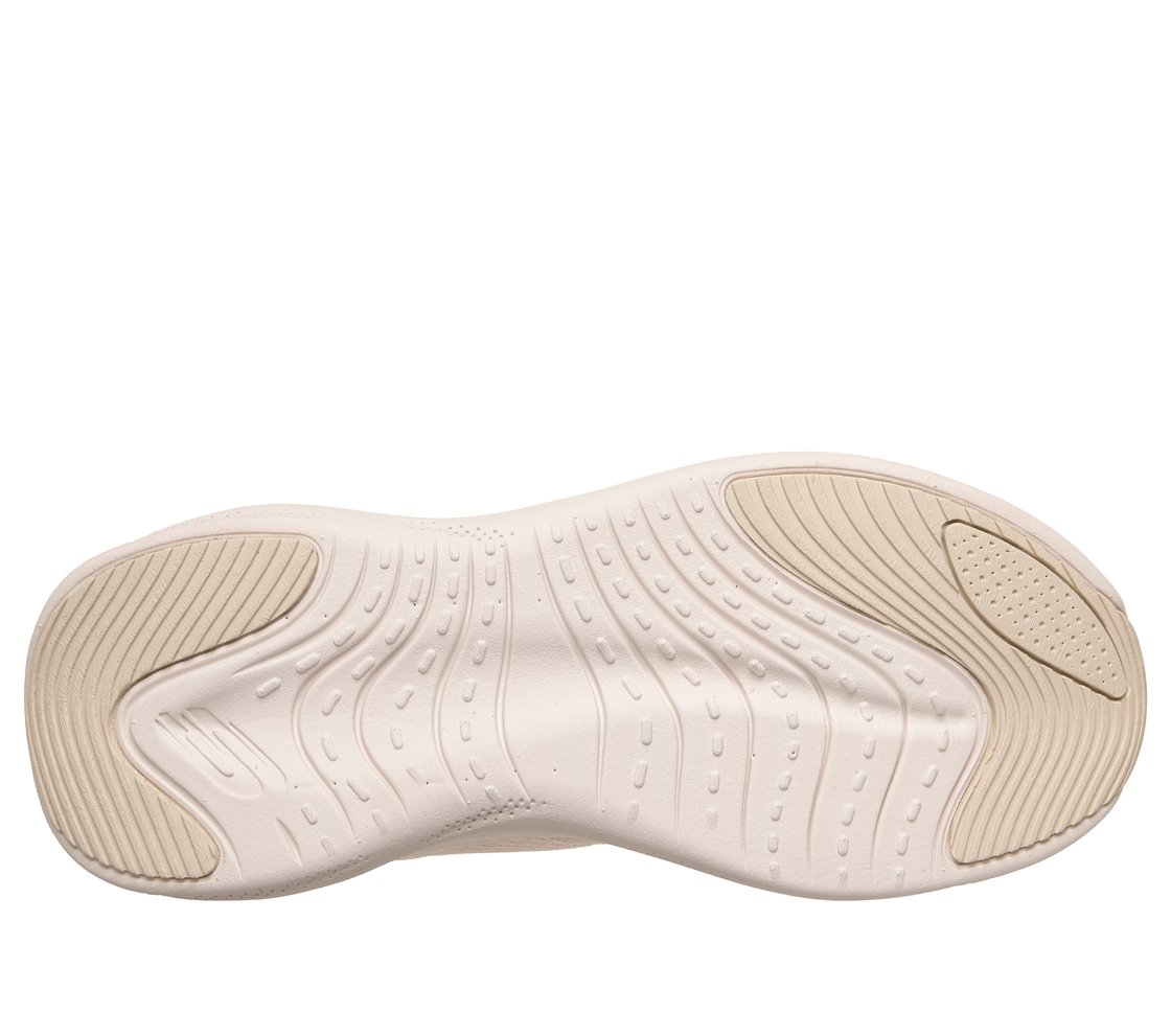 SKECH CLOUD-SMOOTH WAVE, NATURAL/PINK Footwear Bottom View