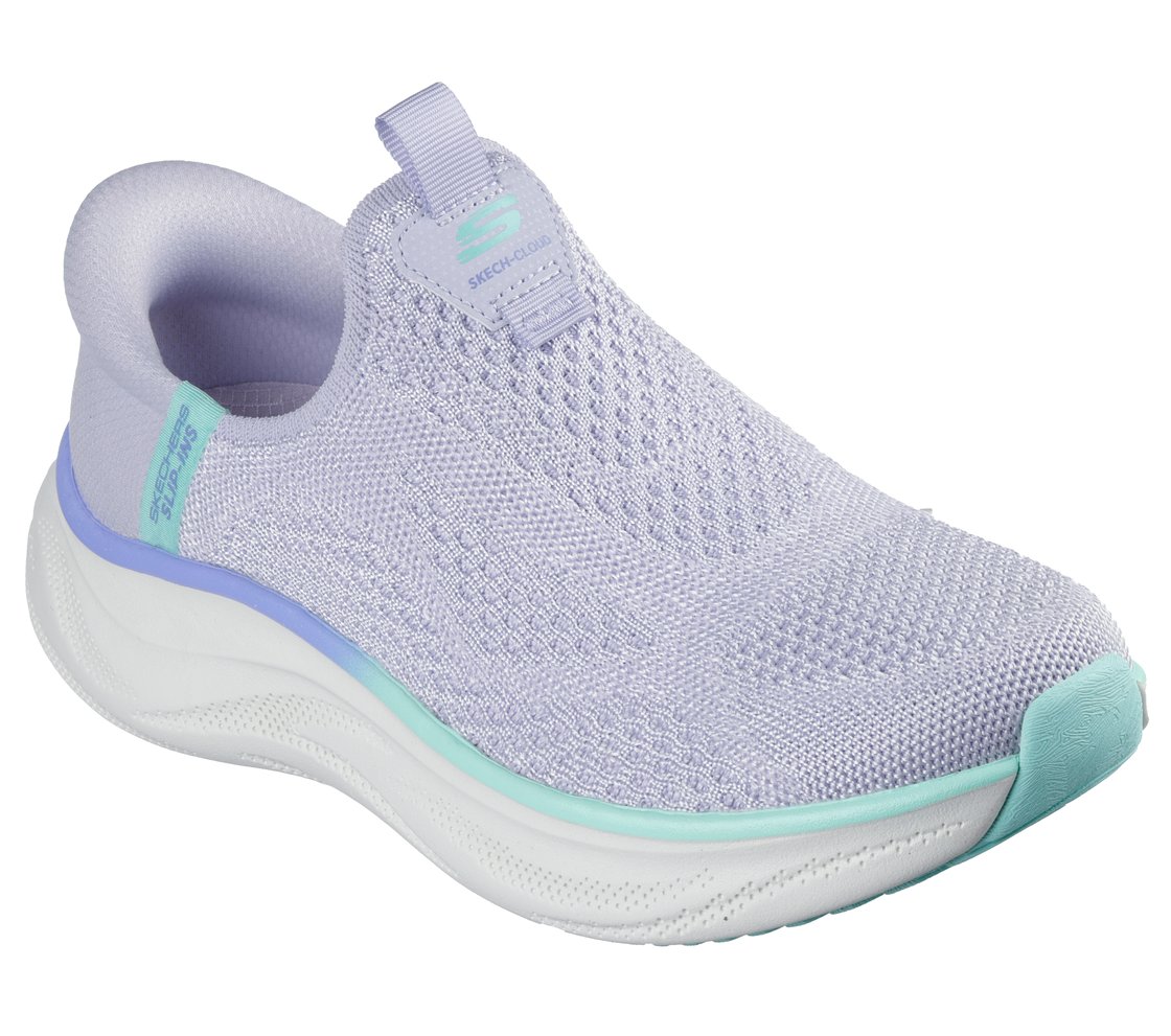 SKECH CLOUD - DREAMY HUES, LAVENDER/AQUA Footwear Right View