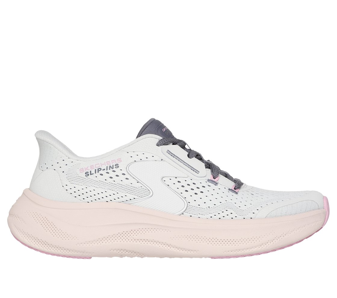 SKECH CLOUD - PLUSH HORIZON, WHITE/MULTI Footwear Lateral View