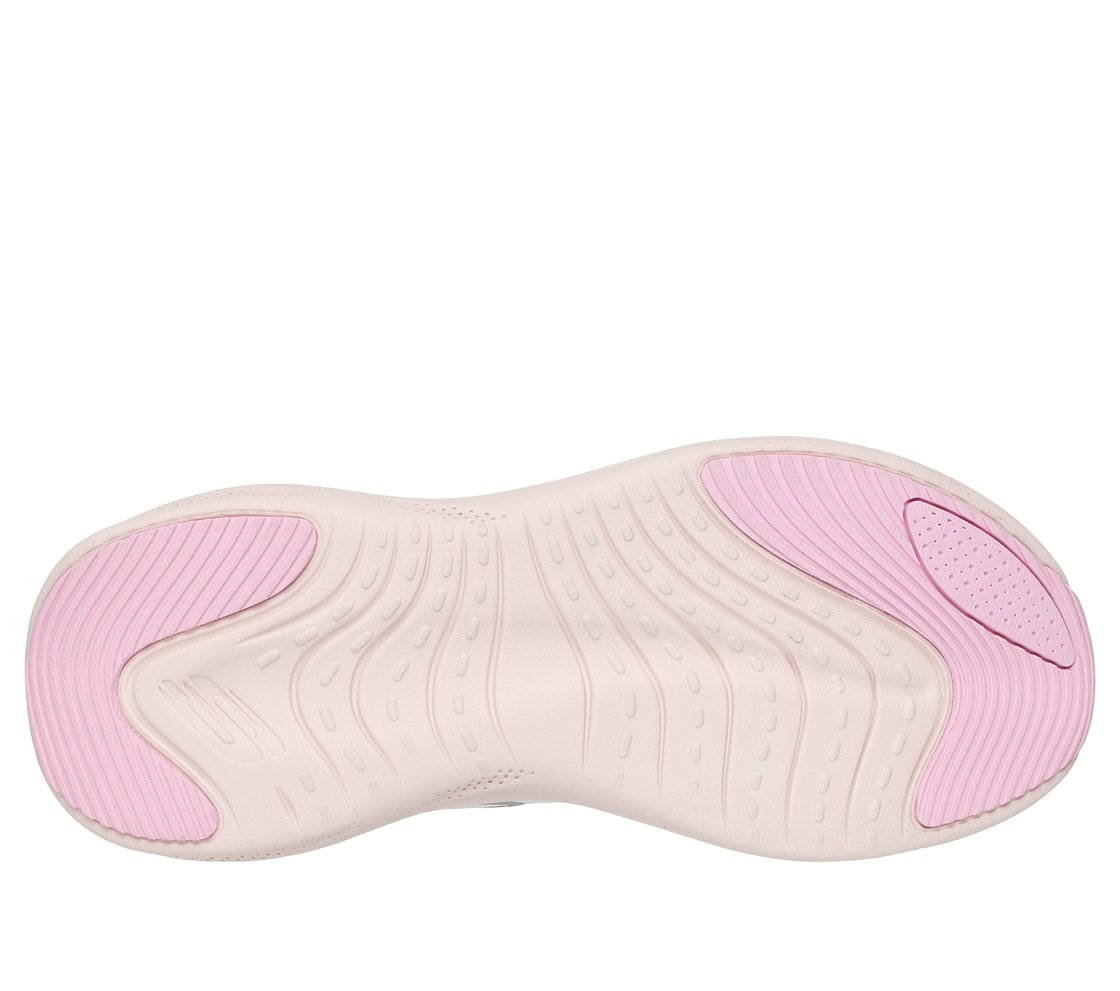 SKECH CLOUD - PLUSH HORIZON, WHITE/MULTI Footwear Bottom View