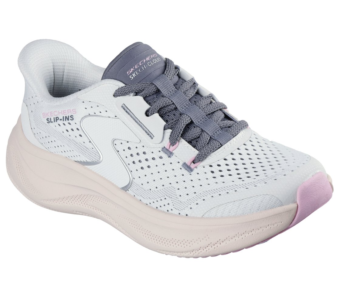 SKECH CLOUD - PLUSH HORIZON, WHITE/MULTI Footwear Right View