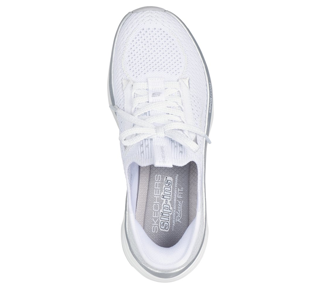 D'LUX VAPOR-EVENING GLOW, WHITE/SILVER Footwear Top View