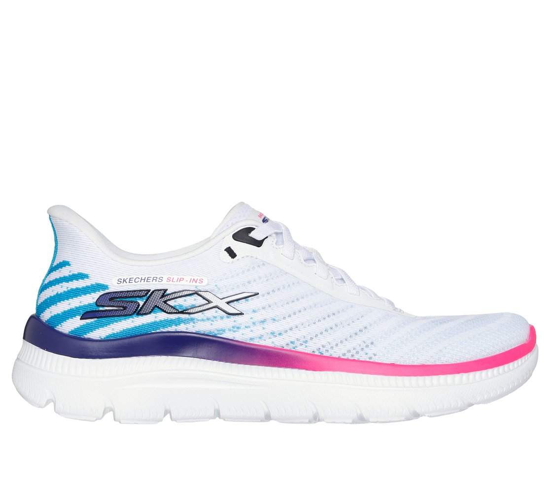 SUMMITS PLUS - BRIGHT BURST, WHITE/MULTI Footwear Lateral View