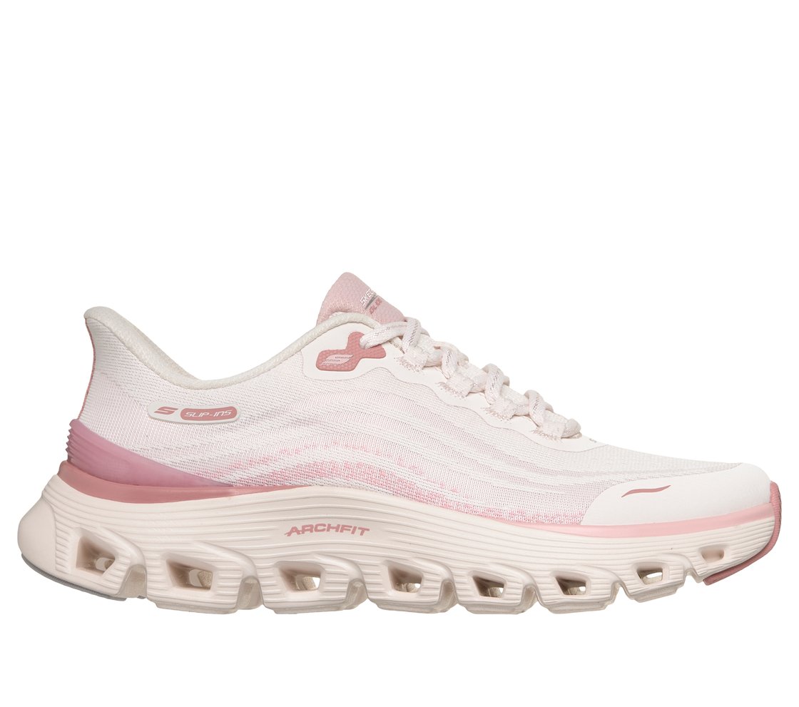 ARCH FIT GLIDE - STEP WAVE, NATURAL/PINK Footwear Lateral View