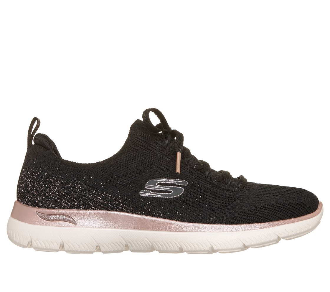ARCH FIT SUMMITS, BLACK/ROSE GOLD Footwear Lateral View