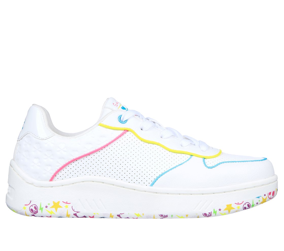 UPBEATS - RHYTHM, WHITE/MULTI Footwear Lateral View