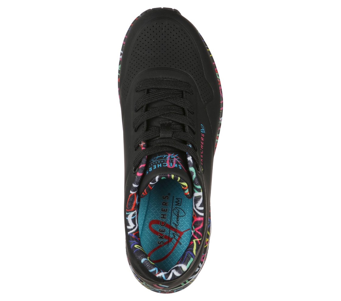 UNO - LOVING LOVE, BBLACK Footwear Top View