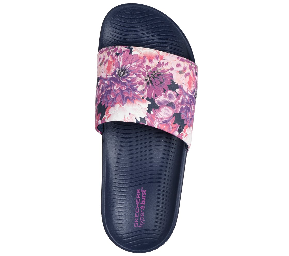 HYPER SLIDE - FLORAL BLOOMS, NAVY Footwear Top View